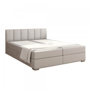 Boxpringová posteľ 160×200, svetlosivá, RIANA KOMFORT