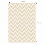 Koberec, béžovo-biela vzor, 100×150, adisa typ 2