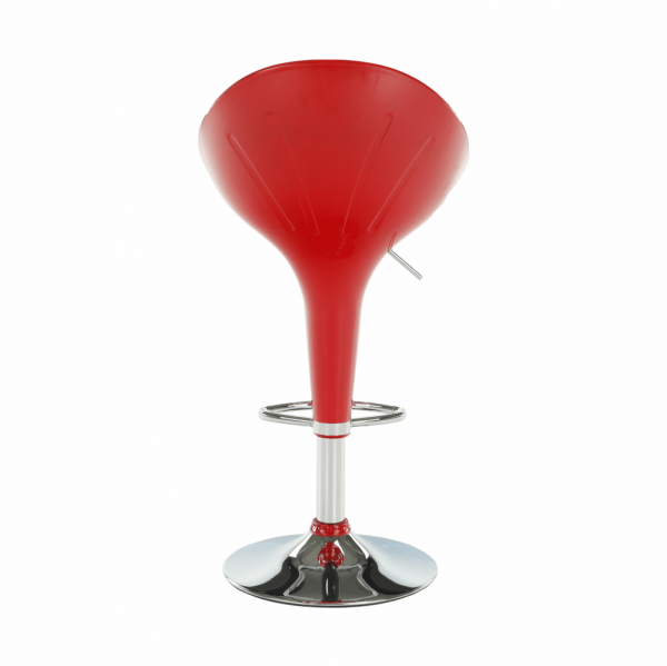 Barová stolička, červená/chróm, ALBA NOVA
