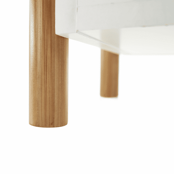 3-poličkový regál, prírodný bambus/biela, BALTIKA TYP 2