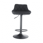 Barová stolička, látka čierna/čierna, terkan