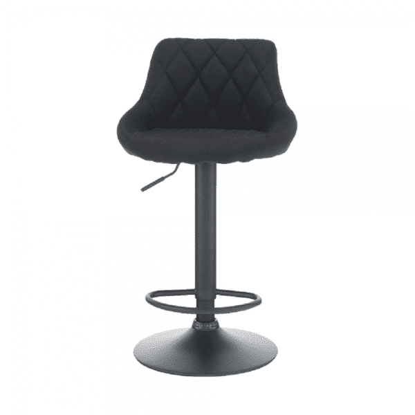 Barová stolička, látka čierna/čierna, terkan