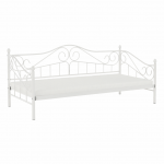 Kovová posteľ, biela, 90×200, daina