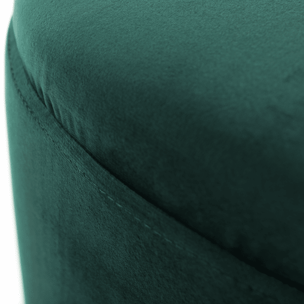 Taburet s úložným priestorom, zelená Velvet látka/strieborná chróm, DARON