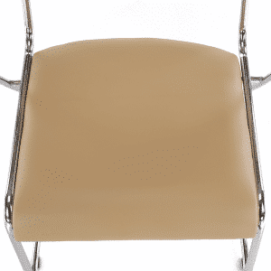 Zasadacia stolička, hnedá ekokoža, DERYA
