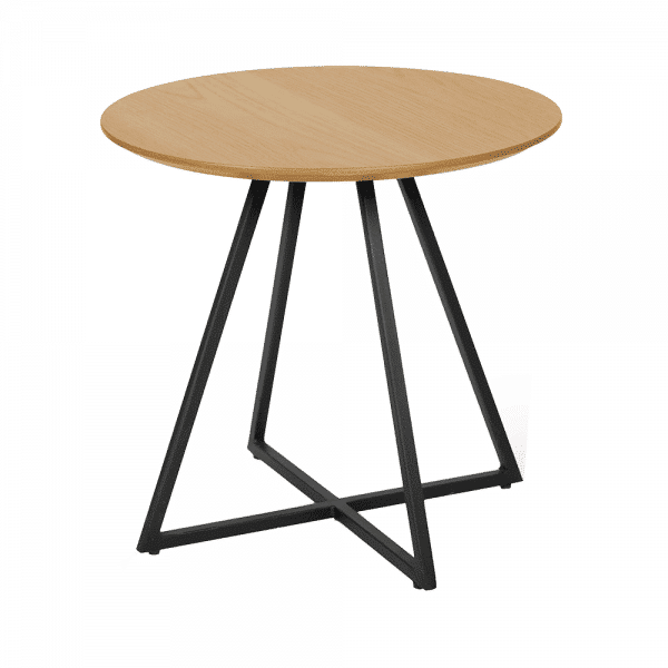 Príručný stolík, dub/čierna, delik