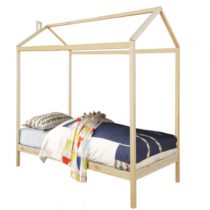Montessori posteľ, borovicové drevo, prírodná, ATIMAD