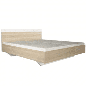 Manželská posteľ, dub sonoma/biela, 160×200, gabriela