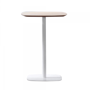 Barový stôl, dub/biela, MDF/kov, HARLOV