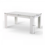 Jedálenský stôl, biela, 160, TOMY NEW