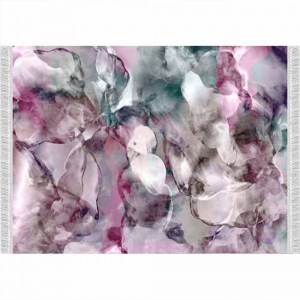 Koberec, ružová/zelená/krémová/vzor, 120×180, delila
