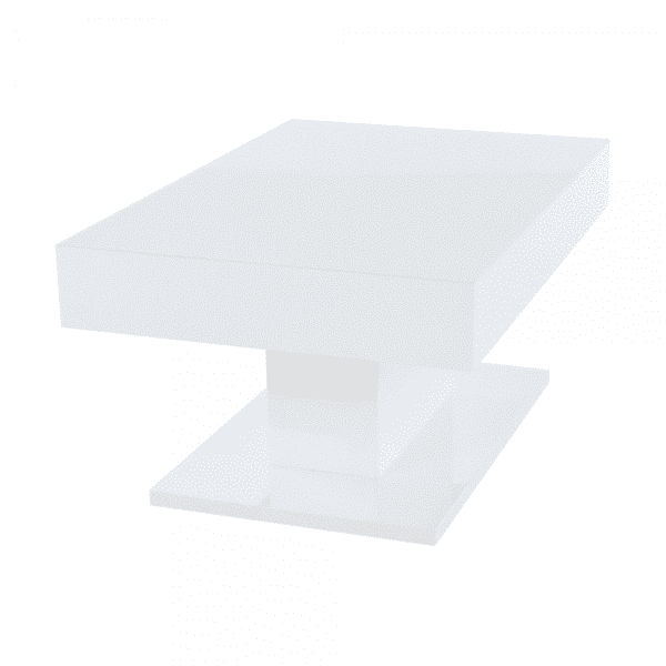 Konferenčný stôl s úložným priestorom, biela vysoký lesk, dikaro