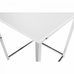 Konferenčné stolíky, set 3 ks, biela matná/chróm, MAGNO TYP 3