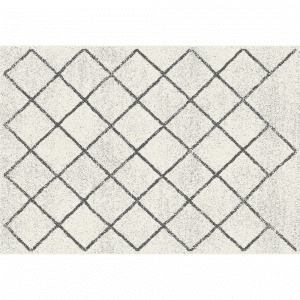 Koberec, béžová/vzor, 67×120, MATES TYP 2