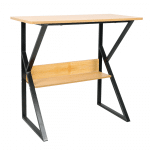 Písací stôl s policou, buk/čierna, tarcal 80