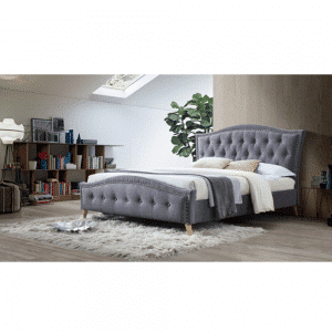Manželská posteľ, sivá, 160×200, GIOVANA