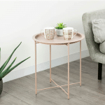 Príručný stolík s odnímateľnou táckou, nude ružová, render