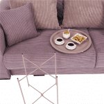 Príručný stolík s odnímateľnou táckou, nude ružová, render