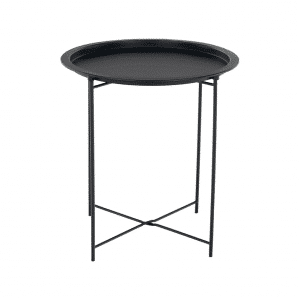 Príručný stolík s odnímateľnou táckou, čierna, RENDER