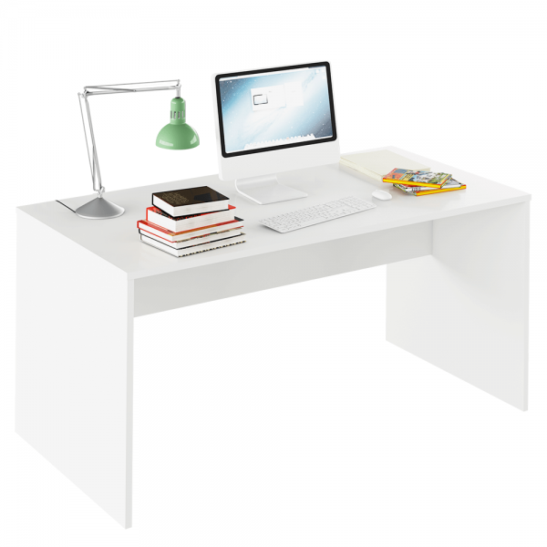 Písací stôl, biela, rioma typ 16