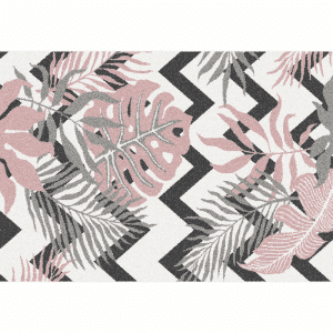 Koberec, viacfarebný, vzor listy, 133×190, selim