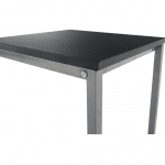 Príručný stolík, čierna/kov strieborná, MANNY