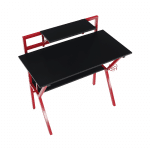 Pc stôl/herný stôl, červená/čierna, taber