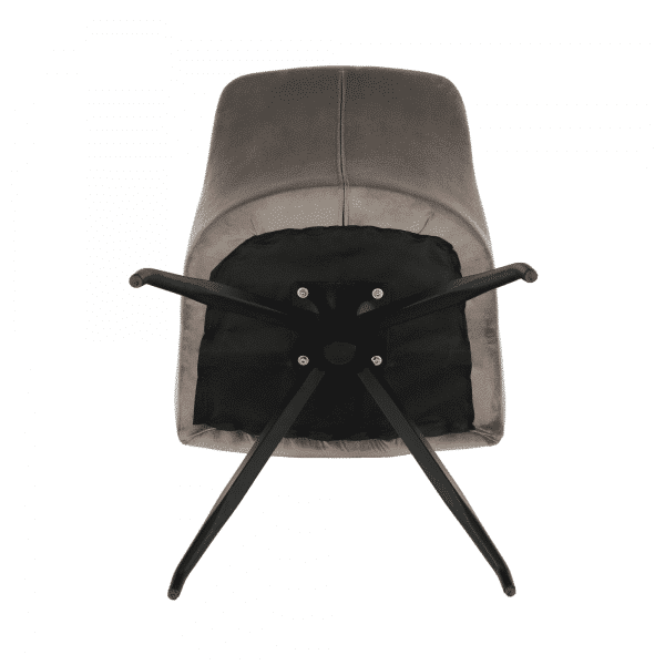 Otočná stolička, sivohnedá Taupe Velvet látka/čierna, VELEZA
