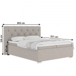 Boxspringová posteľ 180×200, sivohnedná taupe, morina