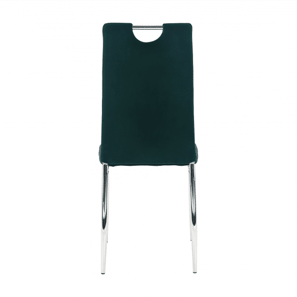 Jedálenská stolička, smaragdová velvet látka/chróm, oliva new