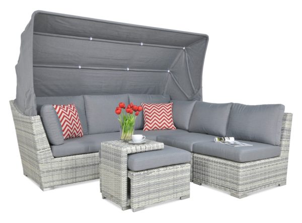Záhradný set CORSO RELAX White Grey