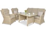 Záhradný set trivento dining 3 beige