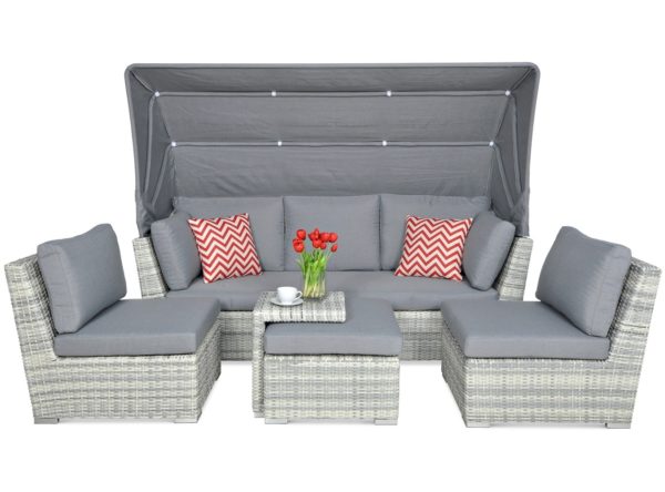Záhradný set CORSO RELAX White Grey