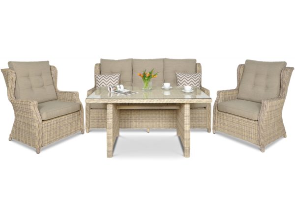 Záhradný set trivento dining 3 beige