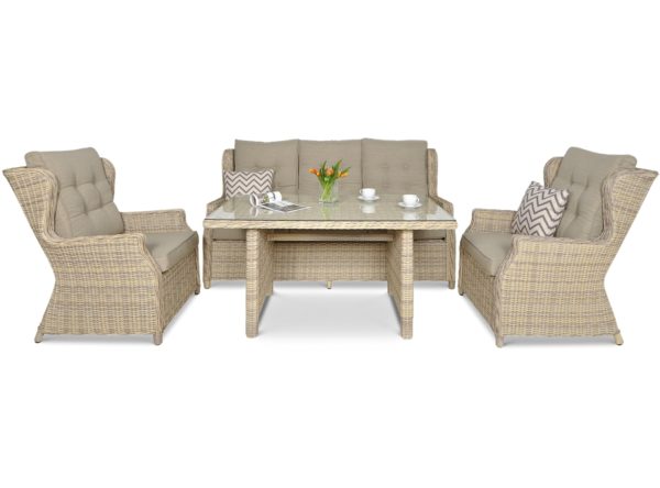 Záhradný set trivento dining 3 beige