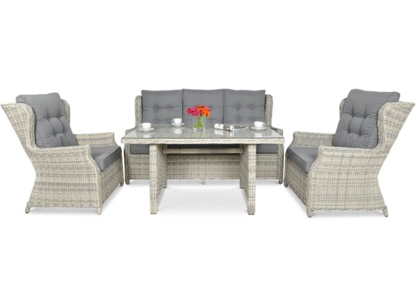 Záhradný set TRIVENTO DINING 3 White Grey