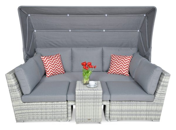 Záhradný set CORSO RELAX White Grey