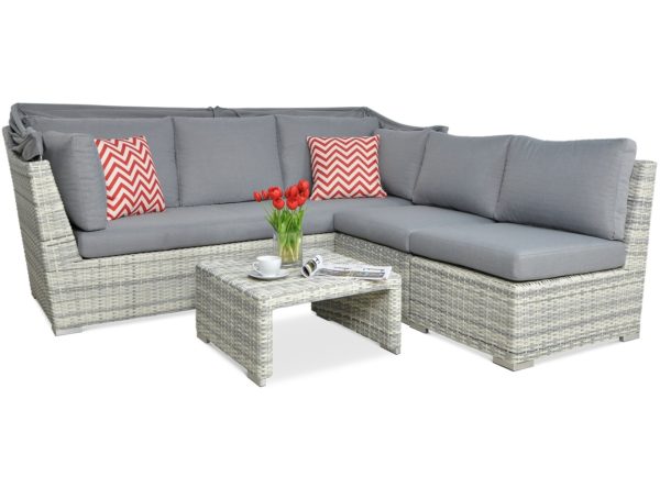Záhradný set CORSO RELAX White Grey