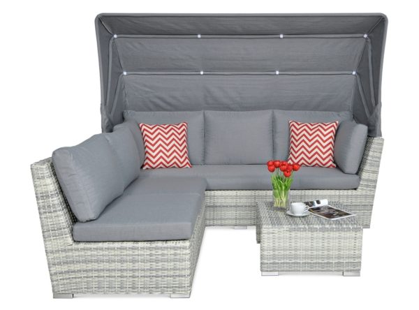 Záhradný set CORSO RELAX White Grey