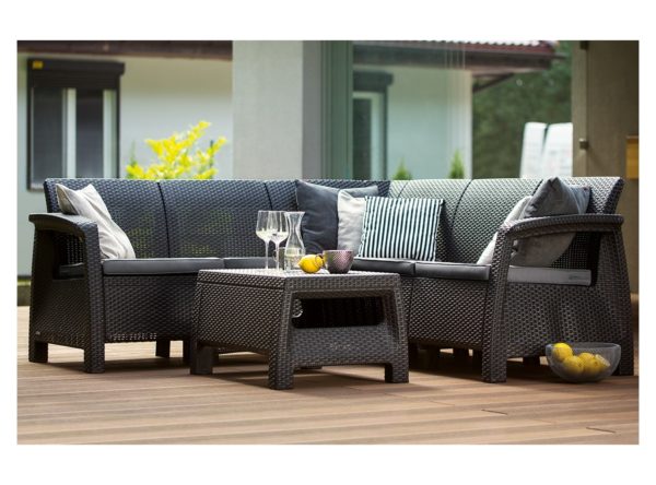 Záhradný set corfu relax duo set graphite