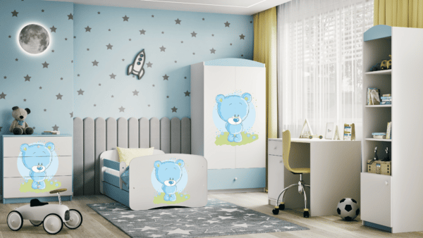 Detská posteľ BABY DREAMS 180/80- Modrý Macko