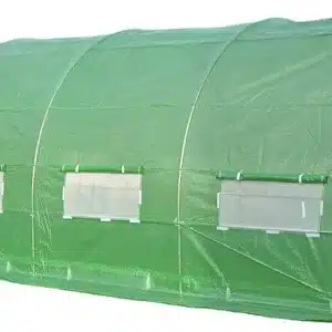 zelený fóliovník s rozmermi 3x6m s oknami a sieťkami