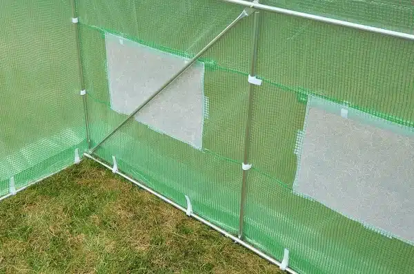 Veľký záhradný fóliovník 4x10x2m, 2xdvere, zelený