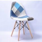 Jedálenská stolička patchwork (c) – modrá