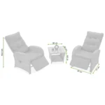 zahradny set pre dve osoby hnedy alicante