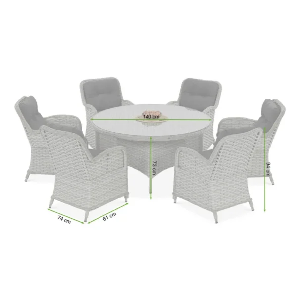 zahradny set barcelona melange white 7