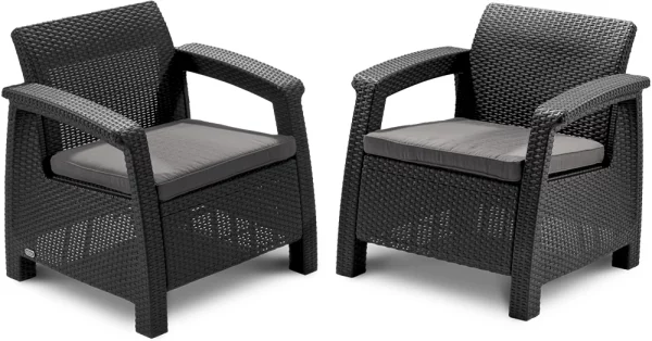 Záhradný ratanový set CORFU MAX 2- Graphite