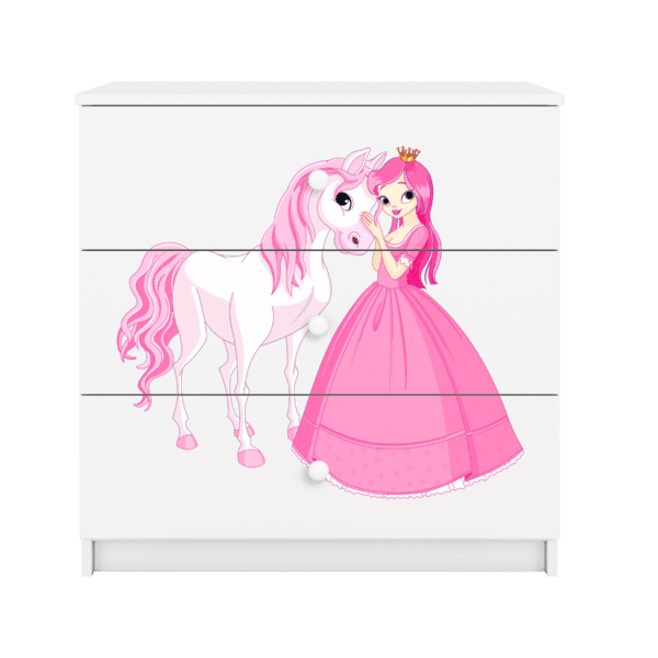 Detská komoda- Princezná a koník