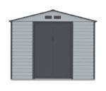 Záhradný domček montreal 9×8 light grey