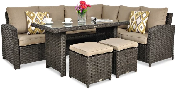 Záhradný set SANTANA DINING Brown